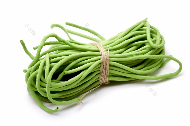 一把绑好的绿色白底蔬菜豇豆长豆角,高清,摄影图,摄影图片,图片大全,摄影图免费下载